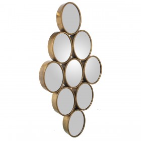 Specchio da parete Alexandra House Living Dorato Metallo Cerchi 9 x 71 x 39 cm