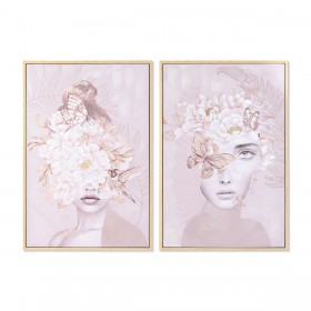 Quadro DKD Home Decor Fiori Moderno (80 x 4 x 120 cm) (2 Unità)