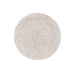 Decorazione da Parete DKD Home Decor Finitura invecchiata Naturale 120 x 3 x 120 cm Bianco Indiano