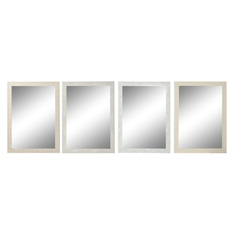 Specchio da parete DKD Home Decor Avorio 70 x 2 x 97 cm (4 Unità)