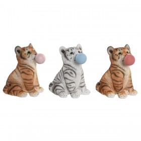 Statua Decorativa DKD Home Decor 13,5 x 11 x 15 cm Resina Gatto (3 Unità)
