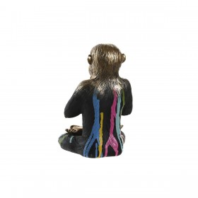 Statua Decorativa DKD Home Decor Dorato Resina Multicolore Scimmia Moderno (19 x 12 x 24,5 cm) (3 Unità)