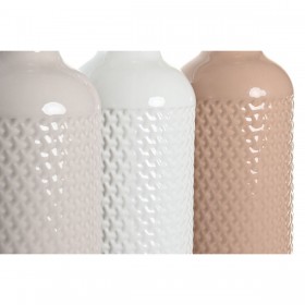 Vaso DKD Home Decor Terracotta Malva Rosa chiaro Dolomite 13 x 13 x 41 cm (3 Unità)
