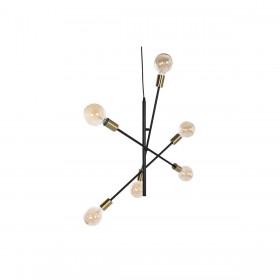 Lampadario DKD Home Decor 60 x 52 x 50 cm Nero Dorato Metallo 50 W
