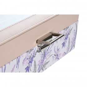 Porta orologi DKD Home Decor Bianco Grigio Lilla Rosa chiaro PVC Cristallo 22,5 x 19,5 x 9,5 cm (2 Unità)