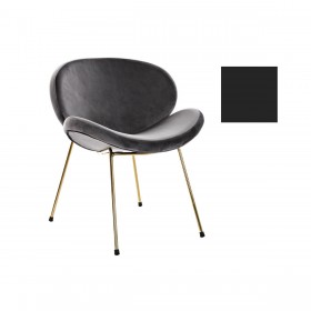 Sedia DKD Home Decor 62 x 58 x 73 cm Nero Dorato Metallo