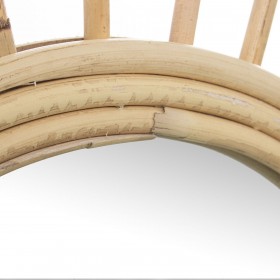Specchio da parete Alexandra House Living Fibra naturale 2 x 54 x 54 cm Rotondo