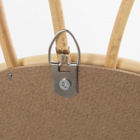 Specchio da parete Alexandra House Living Fibra naturale 2 x 54 x 54 cm Rotondo