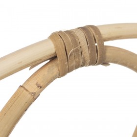Specchio da parete Alexandra House Living Fibra naturale 2 x 54 x 54 cm Rotondo