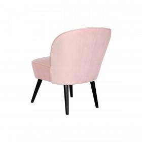 Poltrona DKD Home Decor Nero Rosa chiaro Legno 60 x 70 x 78 cm