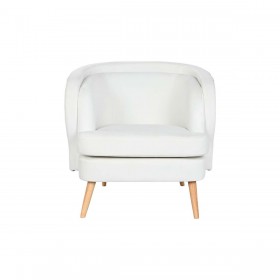 Poltrona DKD Home Decor Bianco Naturale Legno 91 x 80 x 78 cm