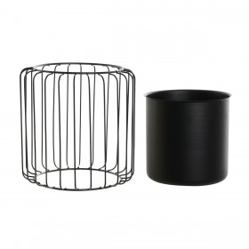 Vaso DKD Home Decor Nero Metallo 26 x 26 x 26 cm