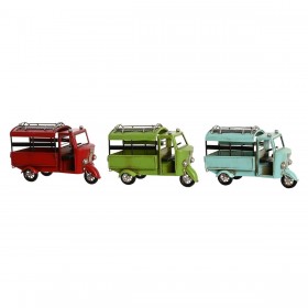 Statua Decorativa DKD Home Decor Rosso Verde Blu cielo Vintage 16 x 7 x 10 cm (3 Unità)