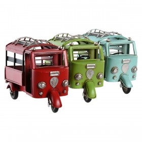 Statua Decorativa DKD Home Decor Rosso Verde Blu cielo Vintage 16 x 7 x 10 cm (3 Unità)