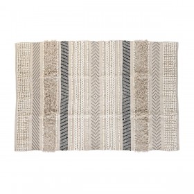Tappeto DKD Home Decor 180 x 120 x 1 cm Nero Beige Cotone Boho