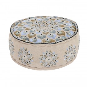 Puff DKD Home Decor Azzurro Beige
