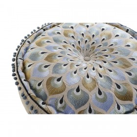 Puff DKD Home Decor Azzurro Beige