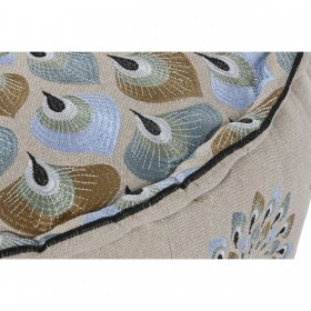 Puff DKD Home Decor Azzurro Beige