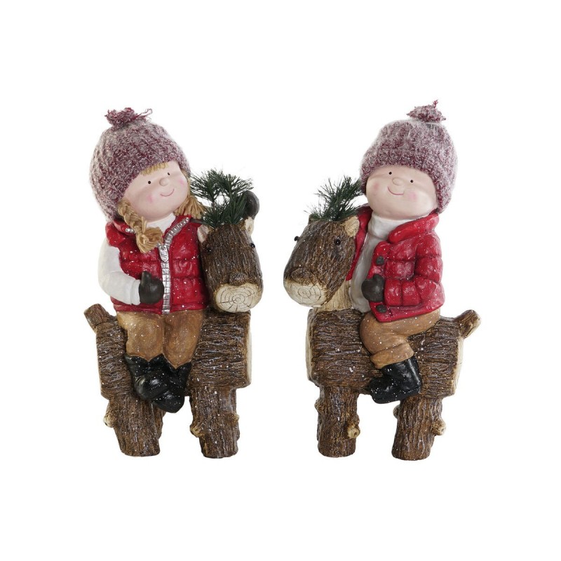 Decorazione Natalizia DKD Home Decor Multicolore Bambini 18 x 24 x 45 cm (2 Unità)