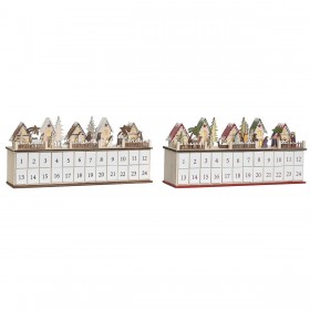 Calendario dell'Avvento DKD Home Decor Legno 45 x 11 x 23 cm (2 Unità)