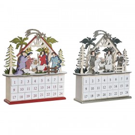 Calendario dell'Avvento DKD Home Decor Legno 34 x 8,5 x 36,5 cm (2 Unità)
