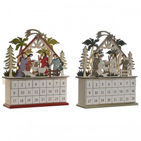 Calendario dell'Avvento DKD Home Decor Legno 34 x 8,5 x 36,5 cm (2 Unità)