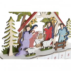 Calendario dell'Avvento DKD Home Decor Legno 34 x 8,5 x 36,5 cm (2 Unità)