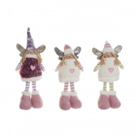 Decorazione Natalizia DKD Home Decor Multicolore Elfo 13 x 7 x 35 cm (3 Unità)