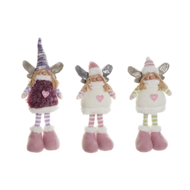 Decorazione Natalizia DKD Home Decor Multicolore Elfo 13 x 7 x 35 cm (3 Unità)