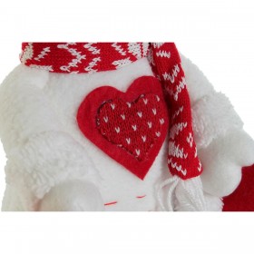 Decorazione Natalizia DKD Home Decor Bianco Rosso 24 x 14 x 30,5 cm (2 Unità)