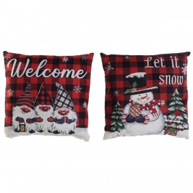 Cuscino DKD Home Decor Natale Multicolore Poliestere 40 x 10 x 40 cm (2 Unità)