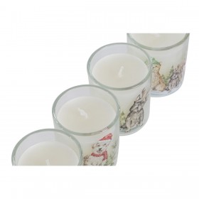 Candela DKD Home Decor Bianco 5 x 5 x 6 cm (4 Unità)