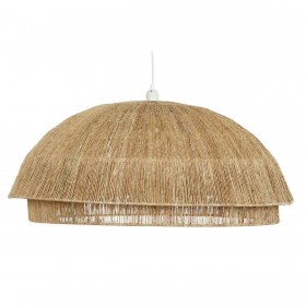Lampadario DKD Home Decor Marrone Chiaro Juta Ferro 50 W 80 x 80 x 33 cm