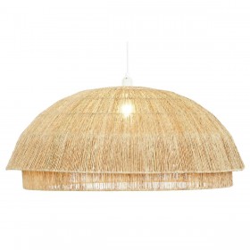 Lampadario DKD Home Decor Marrone Chiaro Juta Ferro 50 W 80 x 80 x 33 cm