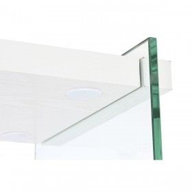 Scaffale DKD Home Decor Bianco Trasparente Cristallo Legno MDF 90 x 35 x 180 cm (1)