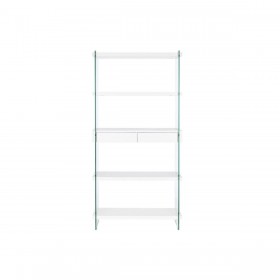 Scaffale DKD Home Decor Bianco Trasparente Cristallo Legno MDF 90 x 35 x 180 cm (1)