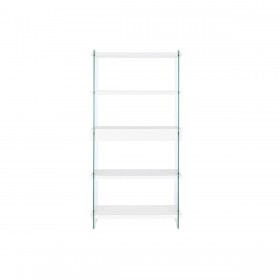 Scaffale DKD Home Decor Bianco Trasparente Cristallo Legno MDF 90 x 35 x 180 cm (1)