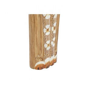 Statua Decorativa DKD Home Decor Bianco Marrone Cane Tropicale 80 cm 16 x 9 x 100 cm