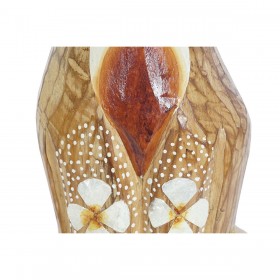 Statua Decorativa DKD Home Decor Bianco Marrone Cane Tropicale 80 cm 16 x 9 x 100 cm