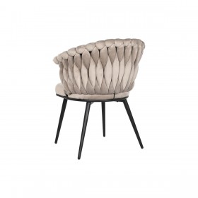 Sedia DKD Home Decor Nero Beige 60 x 66 x 84 cm 66 x 60 x 84 cm