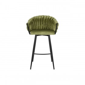 Sgabello DKD Home Decor Nero Verde Velluto Metallo 61 x 52 x 101 cm