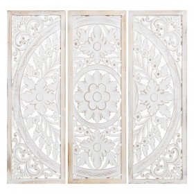Altare decorativo Alexandra House Living Bianco Legno 90 x 90 x 2 cm 3 Unità