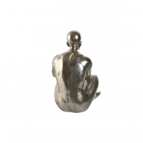 Statua Decorativa Home ESPRIT Dorato Argentato 19 x 13,5 x 22 cm (2 Unità)