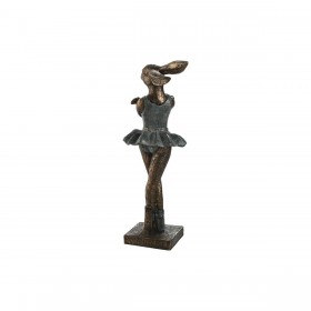 Statua Decorativa Home ESPRIT Azzurro Rosa Dorato Romantico Ballerina Classica 13 x 12 x 30,5 cm (2 Unità)