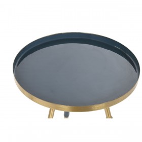 Set di 2 tavoli Home ESPRIT Azzurro Dorato 41 x 41 x 51 cm