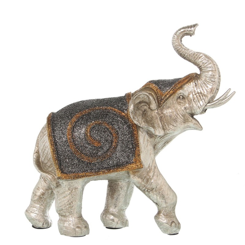 Statua Decorativa Alexandra House Living Argentato Plastica Elefante 12 x 24 x 23 cm
