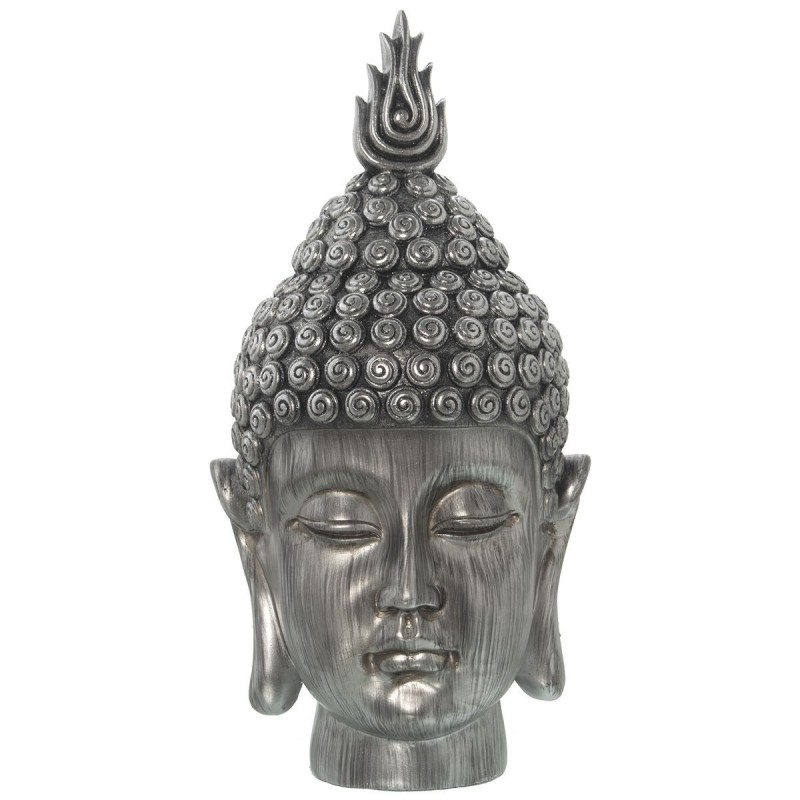 Busto Alexandra House Living Argentato Plastica Buddha 19 x 19 x 35 cm
