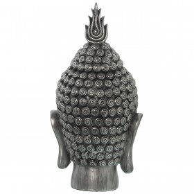 Busto Alexandra House Living Argentato Plastica Buddha 19 x 19 x 35 cm