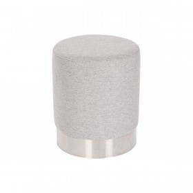 Poggiapiedi Home ESPRIT Grigio Argentato 35 x 35 x 42 cm
