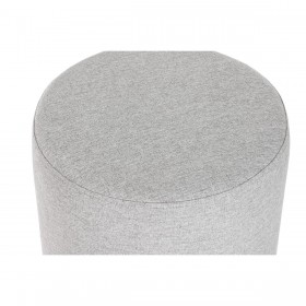 Poggiapiedi Home ESPRIT Grigio Argentato 35 x 35 x 42 cm